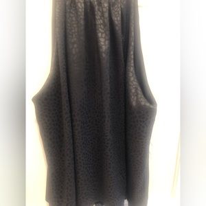 Black leopard print boutique tank size L